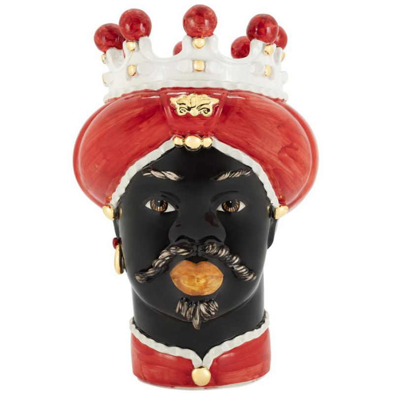 Ваза Vase Moro Man Medium New Red Gold Красный Черный Белый Золотой в Липецке | Loft Concept 
