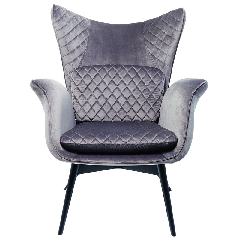 Кресло Gray Velvet Throne Серый Кресло Gray Velvet Throne Серый в Липецке | Loft Concept