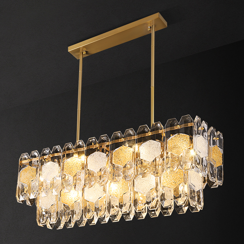 Люстра Oswalda Linear Chandelier Золотой Люстра Oswalda Linear Chandelier Золотой в Липецке | Loft Concept