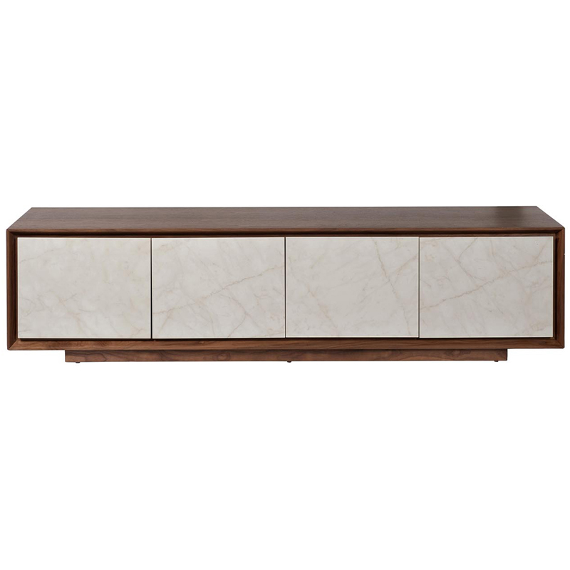 TV-тумба с керамическим фасадом Chavez TV Stand Орех Бежевый TV-тумба с керамическим фасадом Chavez TV Stand Орех Бежевый в Липецке | Loft Concept