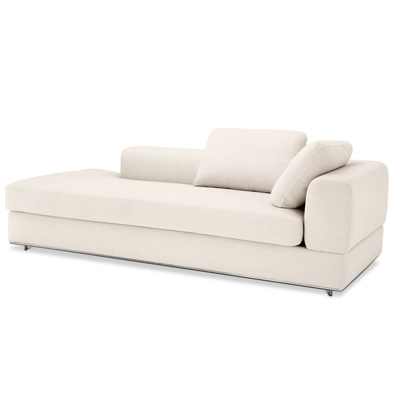 Кушетка Eichholtz Sofa Canyon Right Молочный Нержавеющая сталь Кушетка Eichholtz Sofa Canyon Right Молочный Нержавеющая сталь в Липецке | Loft Concept