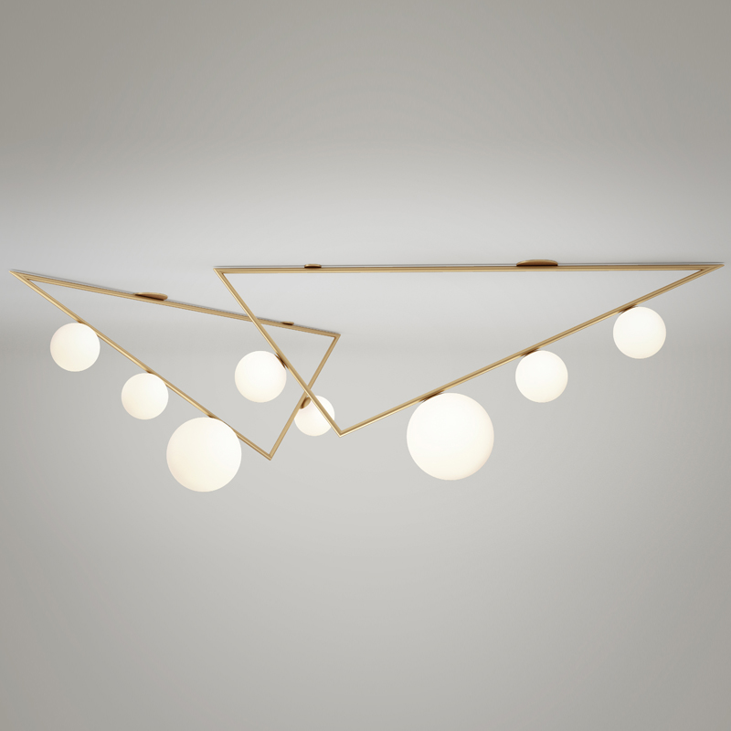 Потолочный светильник Atelier Areti Girlande Ceiling Triangle Золотой Белый Потолочный светильник Atelier Areti Girlande Ceiling Triangle Золотой Белый в Липецке | Loft Concept