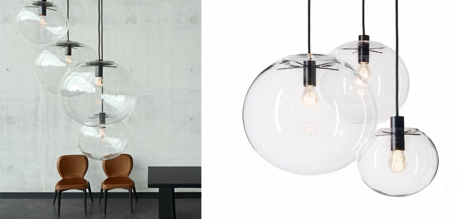Подвесной светильник Selene Glass Ball Ceiling Lights Подвесной светильник Selene Glass Ball Ceiling Lights - Loft-Concept в Липецке
