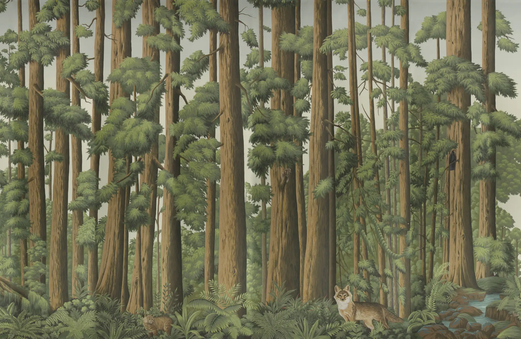 Обои ручная роспись Redwoods Colourway SC-281 on scenic paper Обои ручная роспись Redwoods Colourway SC-281 on scenic paper - постер Loft-Concept в Липецке