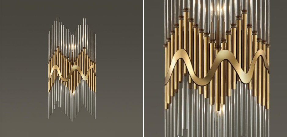 Бра Bronze Pipes стеклянное Бра Bronze Pipes стеклянное - Loft-Concept в Липецке