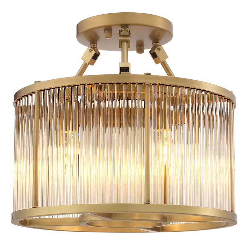 Потолочный светильник Eichholtz Ceiling Lamp Bernardi S Brass Прозрачное Стекло Латунь Потолочный светильник Eichholtz Ceiling Lamp Bernardi S Brass Прозрачное Стекло Латунь в Липецке | Loft Concept