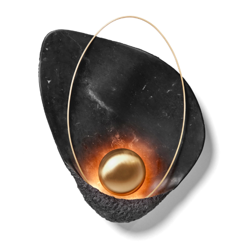 Бра Ginger & Jagger Pearl Black WALL LAMP Латунь Черный Мрамор Nero Бра Ginger & Jagger Pearl Black WALL LAMP Латунь Черный Мрамор Nero в Липецке | Loft Concept