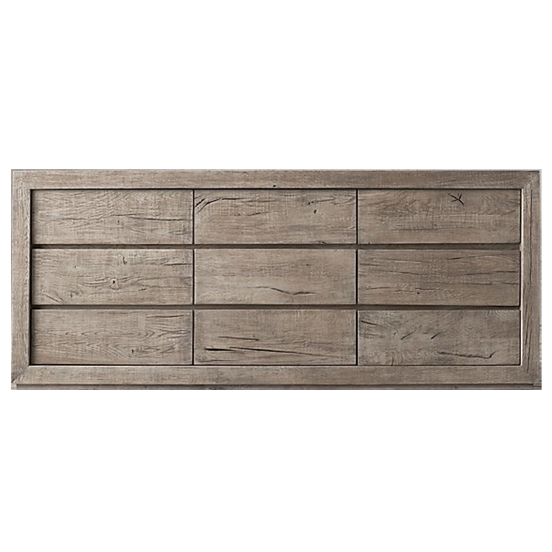 RH RECLAIMED RUSSIAN OAK Комод из дуба 9 ящиков Gray oak Серый Дуб RH RECLAIMED RUSSIAN OAK Комод из дуба 9 ящиков Gray oak Серый Дуб в Липецке | Loft Concept