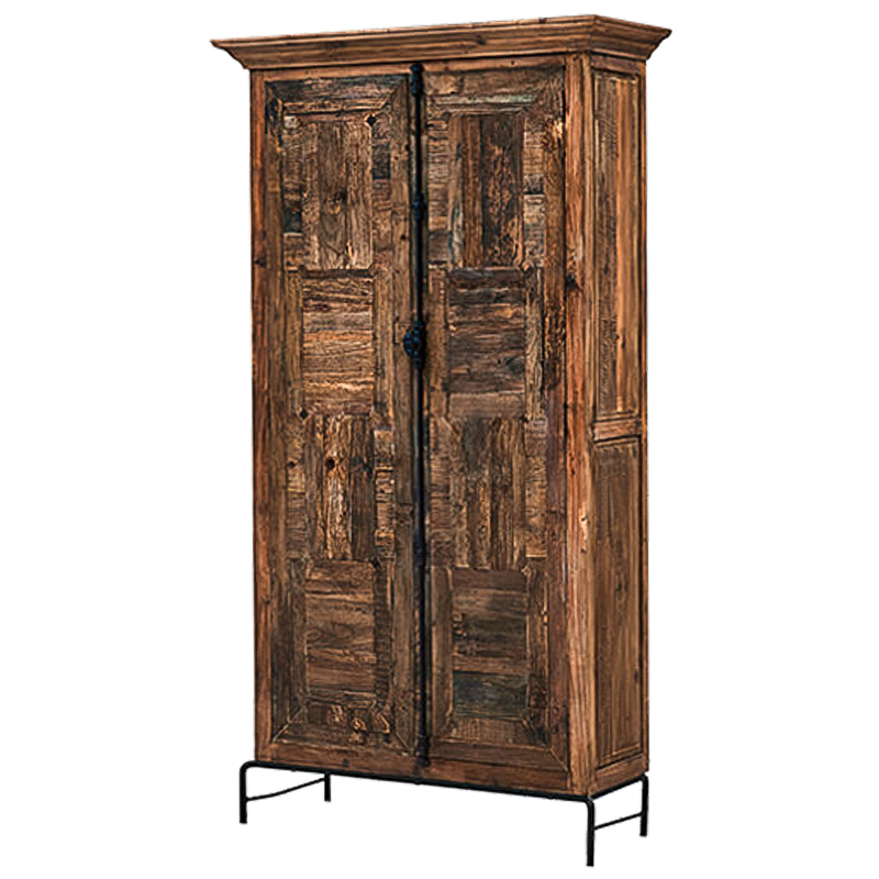 Шкаф Giancarlo Wood Wardrobe Коричневый Черный Шкаф Giancarlo Wood Wardrobe Коричневый Черный в Липецке | Loft Concept