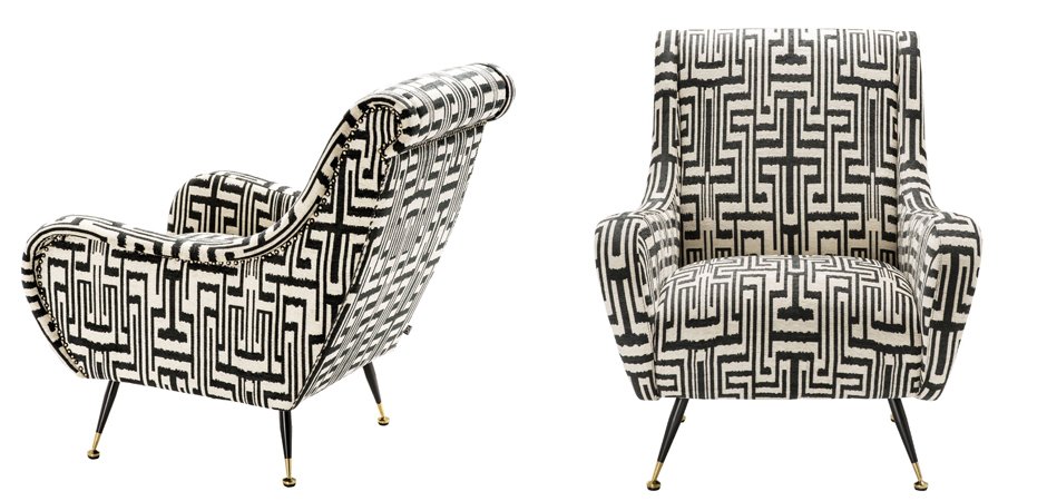 Кресло Eichholtz Chair Giardino Ozbek Black Кресло Eichholtz Chair Giardino Ozbek Black - Loft-Concept в Липецке
