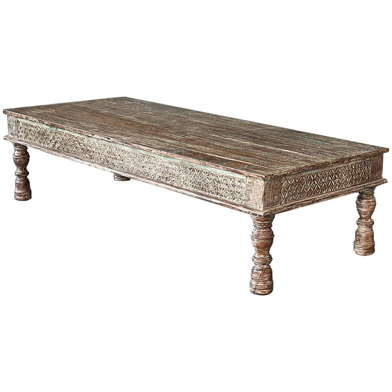 Кофейный стол из массива манго Devina Grey Mango Coffee Table Коричневый винтаж Кофейный стол из массива манго Devina Grey Mango Coffee Table Коричневый винтаж в Липецке | Loft Concept