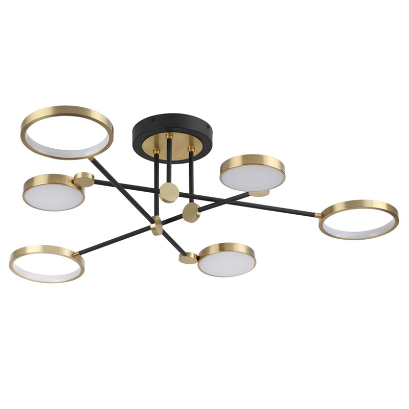 Потолочная люстра Bendik Ceiling Сhandelier A Золотой Черный Белый Потолочная люстра Bendik Ceiling Сhandelier A Золотой Черный Белый в Липецке | Loft Concept