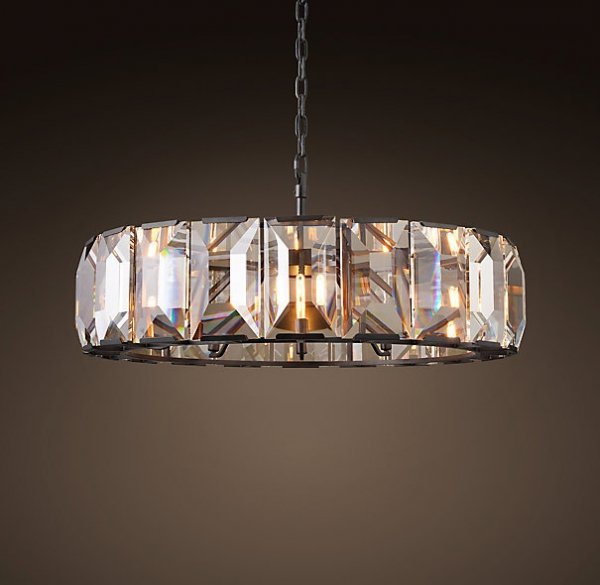 Люстра RH Harlow Crystal Round Chandelier 10 Черный Люстра RH Harlow Crystal Round Chandelier 10 Черный в Липецке | Loft Concept