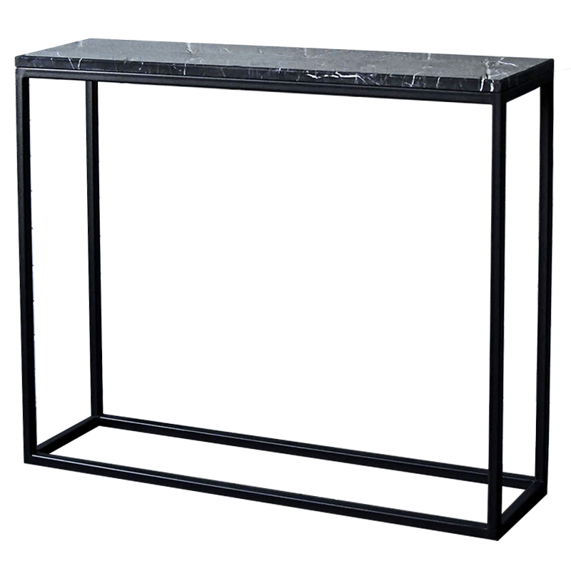 Консоль с чёрной мраморной столешницей Different Marble Black Черный Консоль с чёрной мраморной столешницей Different Marble Black Черный в Липецке | Loft Concept