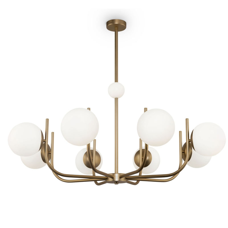 Люстра Felicitat Chandelier 103 Латунь Белый Люстра Felicitat Chandelier 103 Латунь Белый в Липецке | Loft Concept