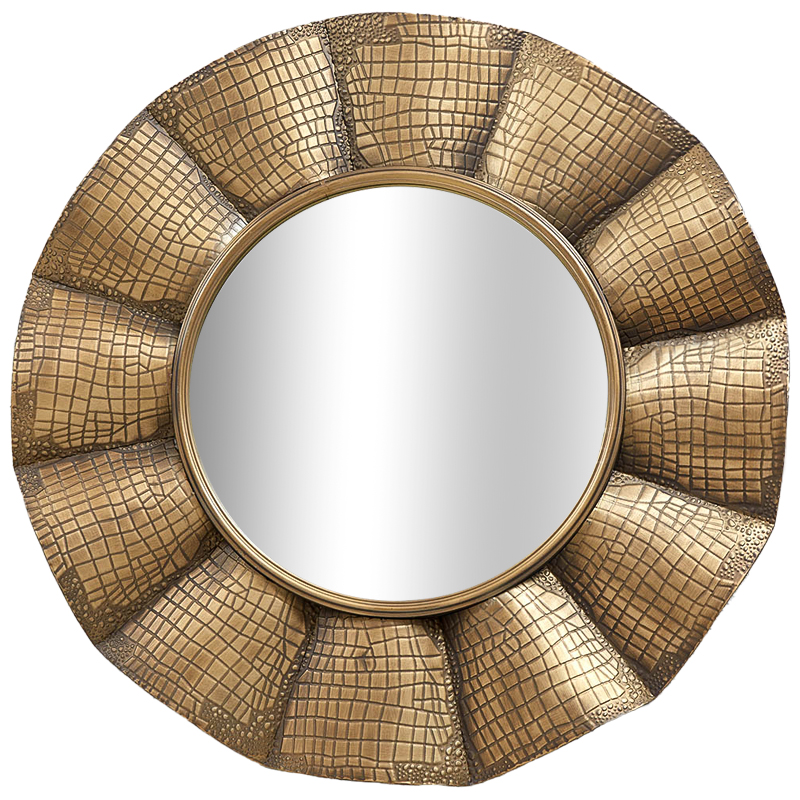 Круглое зеркало Aguirre Round Brass Mirror Латунь Зеркало Круглое зеркало Aguirre Round Brass Mirror Латунь Зеркало в Липецке | Loft Concept