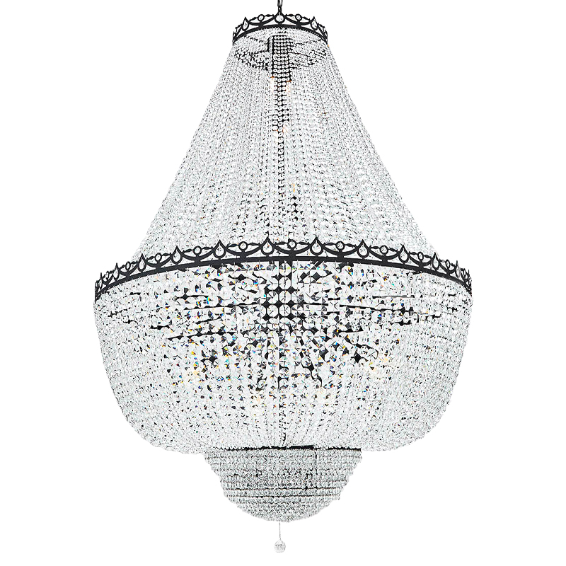 Люстра Fidelma Chandelier 130 Прозрачный Черный Люстра Fidelma Chandelier 130 Прозрачный Черный в Липецке | Loft Concept