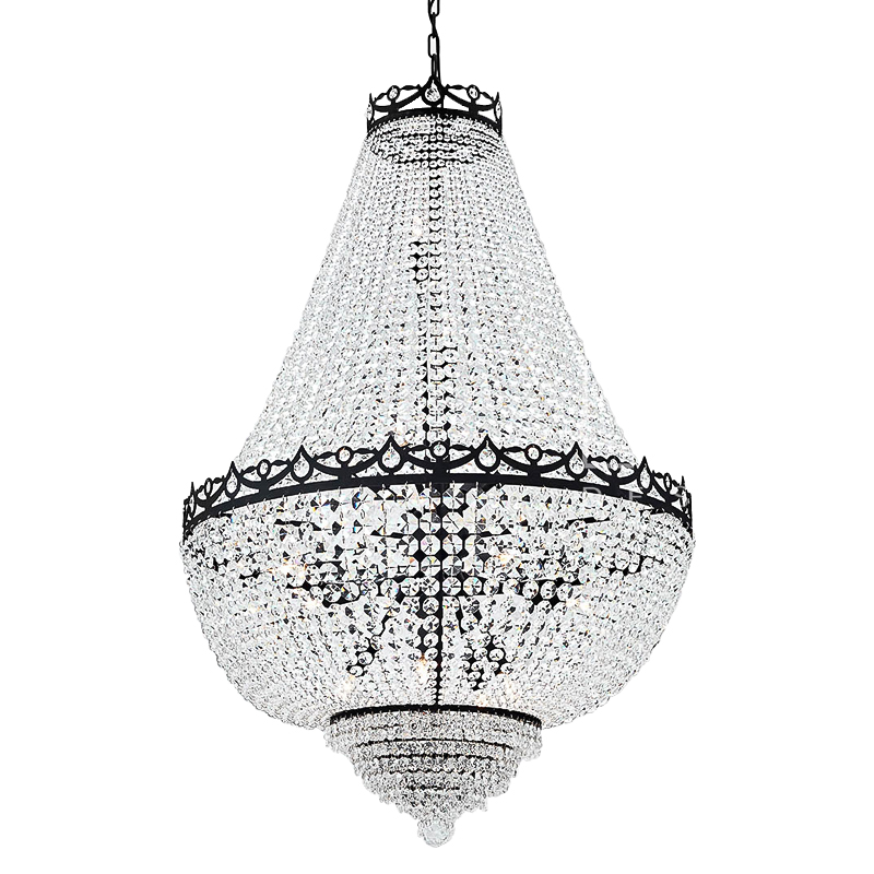 Люстра Fidelma Chandelier Прозрачный Черный Люстра Fidelma Chandelier Прозрачный Черный в Липецке | Loft Concept