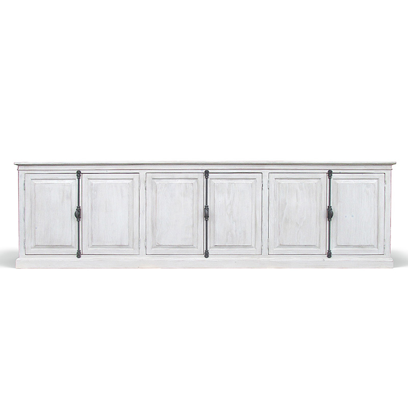 Комод длинный в стиле прованс Haldor Provence HARMONIE Glacier White Белый Белый Комод длинный в стиле прованс Haldor Provence HARMONIE Glacier White Белый Белый в Липецке | Loft Concept