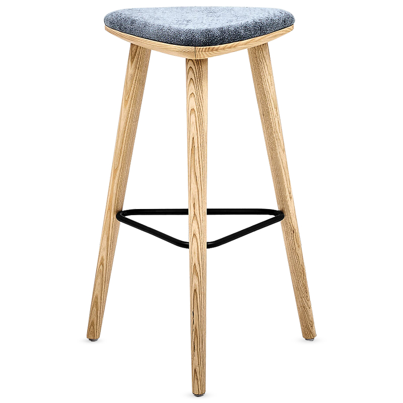 Барный стул Bitan Stool Черный Древесина Серый Барный стул Bitan Stool Черный Древесина Серый в Липецке | Loft Concept