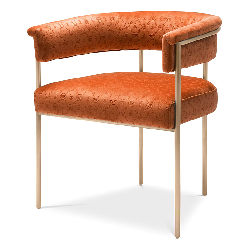 Стул Philipp Plein Dining Chair Monogram Оранжевый Оранжевый Золотой Стул Philipp Plein Dining Chair Monogram Оранжевый Оранжевый Золотой в Липецке | Loft Concept