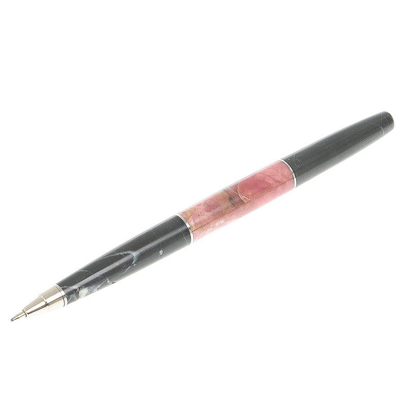 Ручка шариковая из натуральных камней Родонит Змеевик Stone Pens Розовый Черный Серебряный Ручка шариковая из натуральных камней Родонит Змеевик Stone Pens Розовый Черный Серебряный в Липецке | Loft Concept