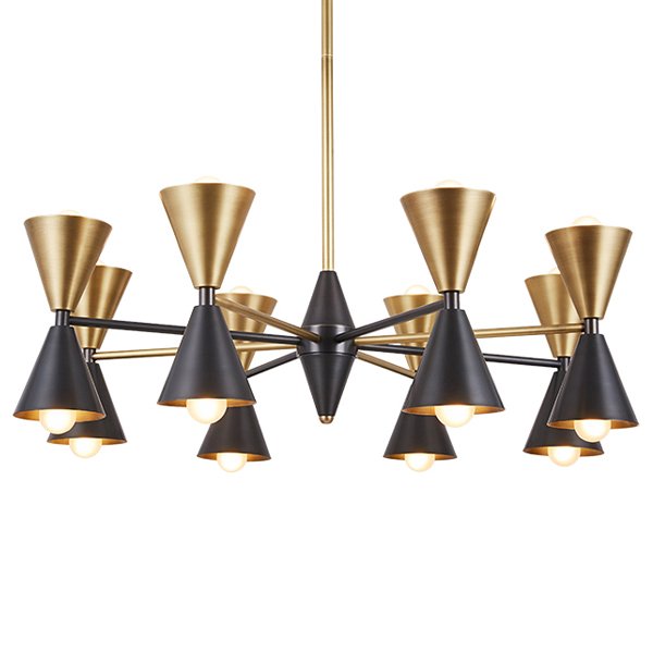 Люстра CAIRO CHANDELIER BLACK AND GOLD Золотой Черный Люстра CAIRO CHANDELIER BLACK AND GOLD Золотой Черный в Липецке | Loft Concept