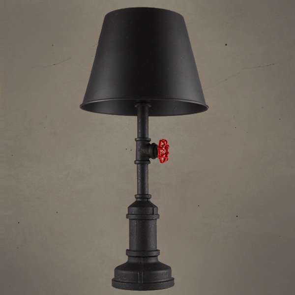 Настольная лампа Table Lamp Red Water Tap Cone Черный Настольная лампа Table Lamp Red Water Tap Cone Черный в Липецке | Loft Concept