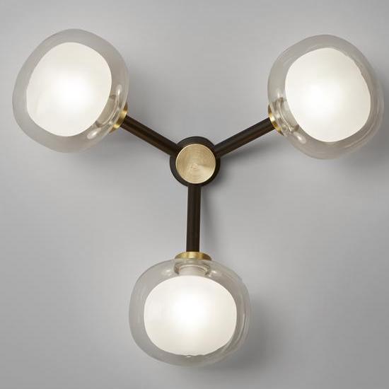 Бра NABILA WALL CEILING LAMP Глянцевое золото Белый Черный Бра NABILA WALL CEILING LAMP Глянцевое золото Белый Черный в Липецке | Loft Concept