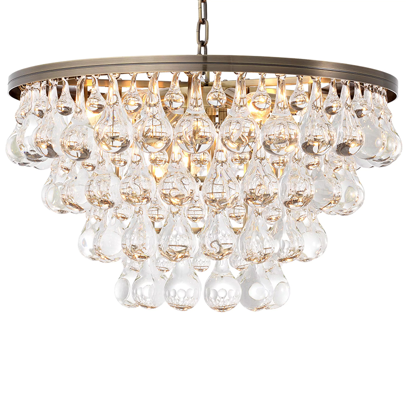 Люстра Eichholtz Chandelier Bolzano Brass Латунь Прозрачное Стекло Люстра Eichholtz Chandelier Bolzano Brass Латунь Прозрачное Стекло в Липецке | Loft Concept