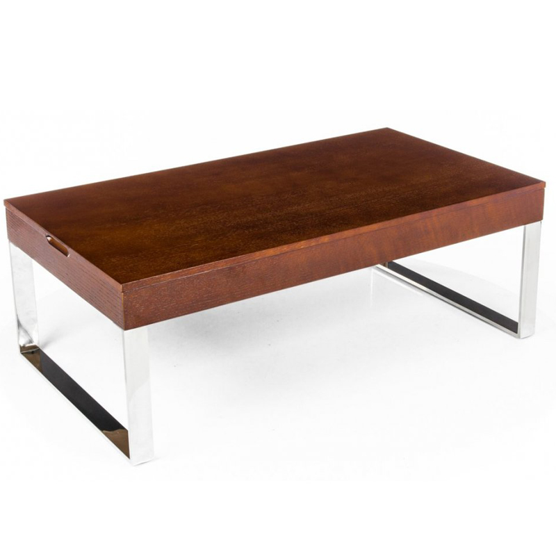 Кофейный стол Annecy Coffee Table brown Коричневый Хром Кофейный стол Annecy Coffee Table brown Коричневый Хром в Липецке | Loft Concept