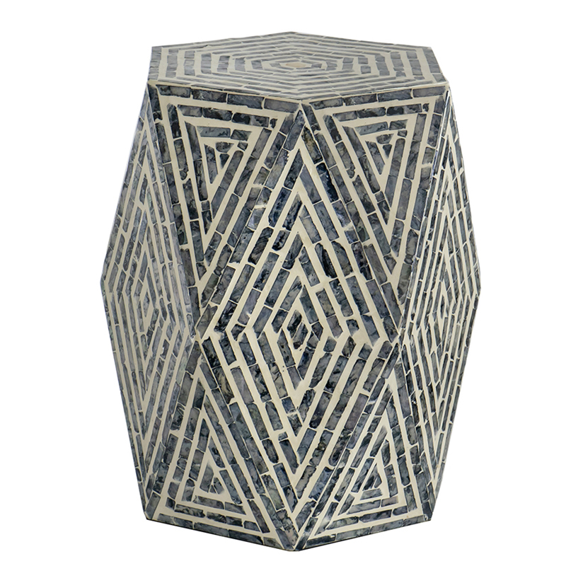 Приставной стол Geometric Инкрустация ракушками устриц Приставной стол Geometric Инкрустация ракушками устриц в Липецке | Loft Concept