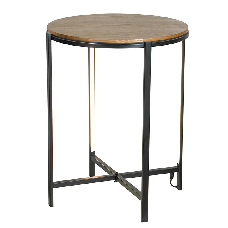 Приставной стол Kelin Side Table Black LED Черный Орех Приставной стол Kelin Side Table Black LED Черный Орех в Липецке | Loft Concept
