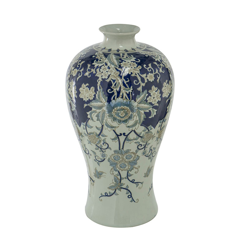 Ваза Blue & White Ornament Vase 62 Белый Синий Ваза Blue & White Ornament Vase 62 Белый Синий в Липецке | Loft Concept