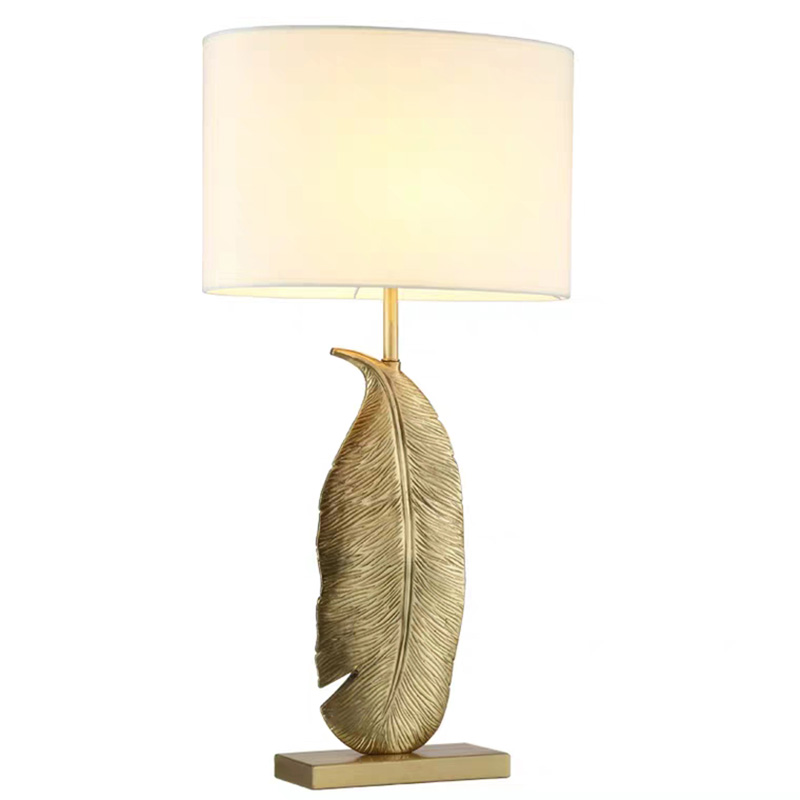 Настольная лампа Leaf Brass Table Lamp Золотой Белый Черный Настольная лампа Leaf Brass Table Lamp Золотой Белый Черный в Липецке | Loft Concept