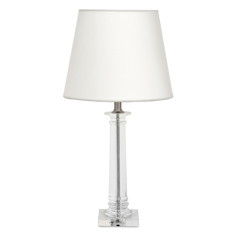Настольная лампа Eichholtz Table Lamp Bulgari S Прозрачный Белый Никель Настольная лампа Eichholtz Table Lamp Bulgari S Прозрачный Белый Никель в Липецке | Loft Concept