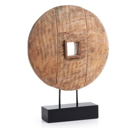 Колесо на подставке Wooden Wheel Коричневый Колесо на подставке Wooden Wheel Коричневый в Липецке | Loft Concept
