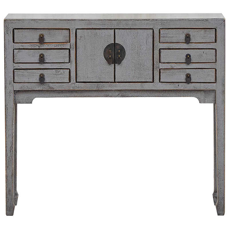 Серая Консоль в Китайском Стиле из сосны Grey Console Chinese Серый Серая Консоль в Китайском Стиле из сосны Grey Console Chinese Серый в Липецке | Loft Concept