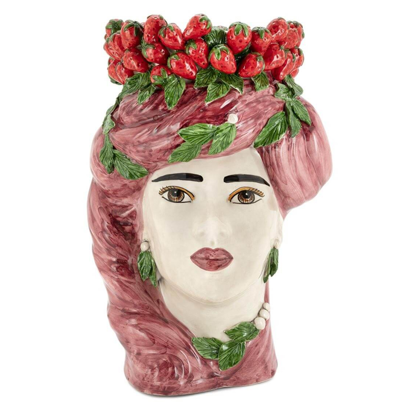 Ваза VASE STRAWBERRIES HEAD LADY BIG Red Бургундский красный Ваза VASE STRAWBERRIES HEAD LADY BIG Red Бургундский красный в Липецке | Loft Concept