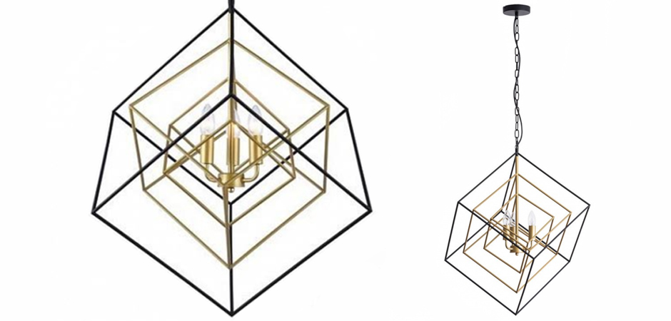 Светильник CUBIST Pendant Black and Gold 3 lamp Светильник CUBIST Pendant Black and Gold 3 lamp - Loft-Concept в Липецке