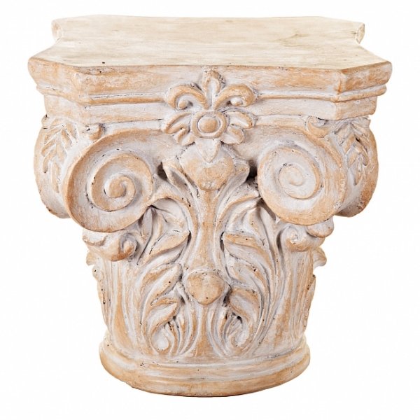 Приставной стол Antique column Бежево-серый в Липецке | Loft Concept 