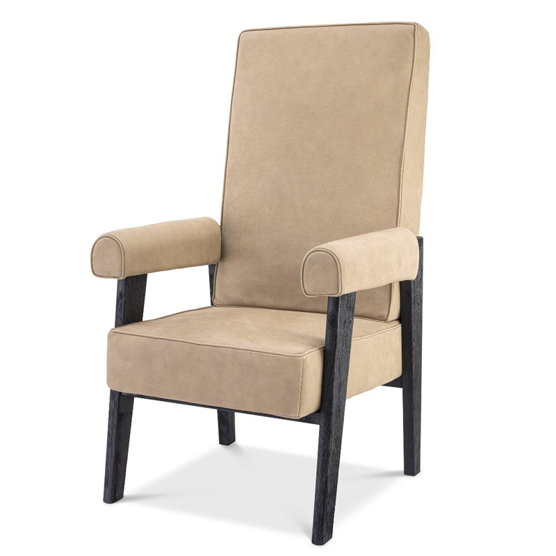 Кресло Eichholtz Chair Milo High Черный Бежевый Кресло Eichholtz Chair Milo High Черный Бежевый в Липецке | Loft Concept