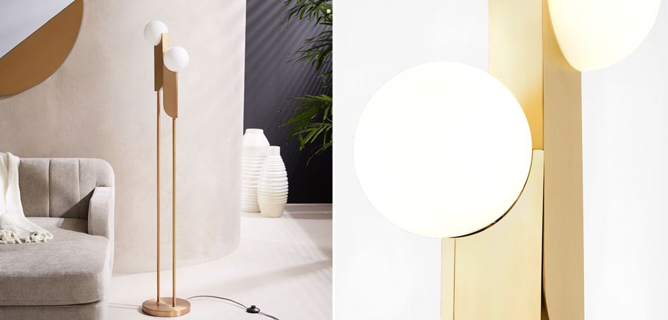 Торшер Two ball floor lamp Торшер Two ball floor lamp - Loft-Concept в Липецке