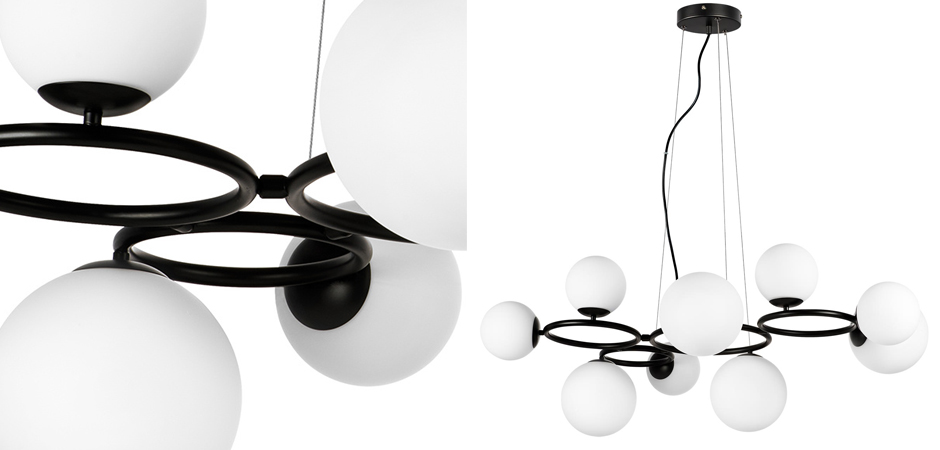 Люстра Bubbles on 4 Rings Chandelier Black Люстра Bubbles on 4 Rings Chandelier Black - Loft-Concept в Липецке