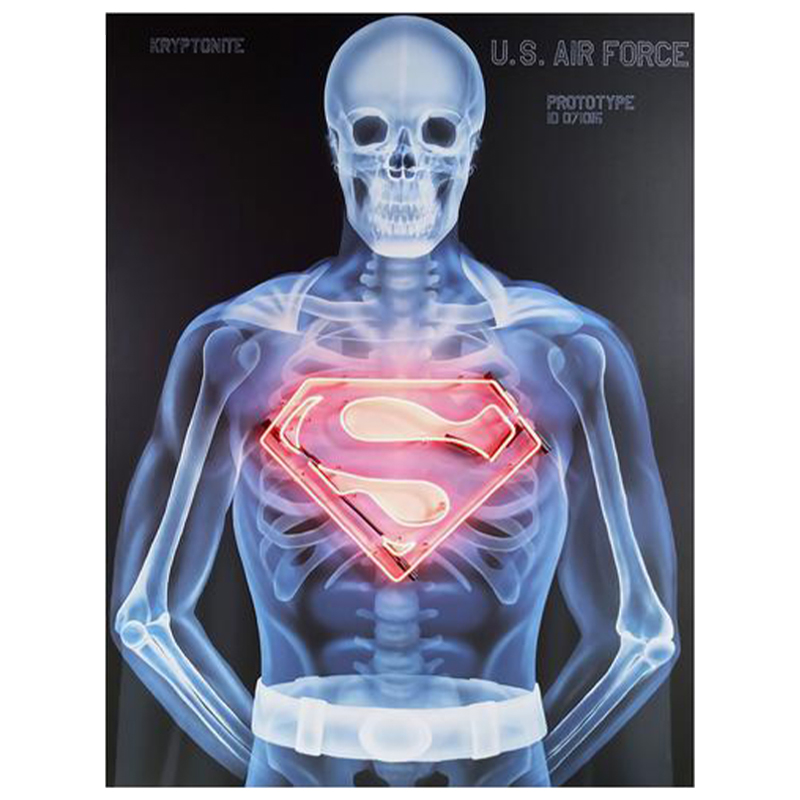 Дизайнерский Неоновый Постер Супермен Superman Skeleton Мульти Дизайнерский Неоновый Постер Супермен Superman Skeleton Мульти в Липецке | Loft Concept