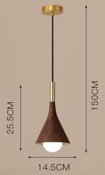 Подвесной светильник с деревянным корпусом конусообразной формы TAPIO Walnut Подвесной светильник с деревянным корпусом конусообразной формы TAPIO Walnut в Липецке