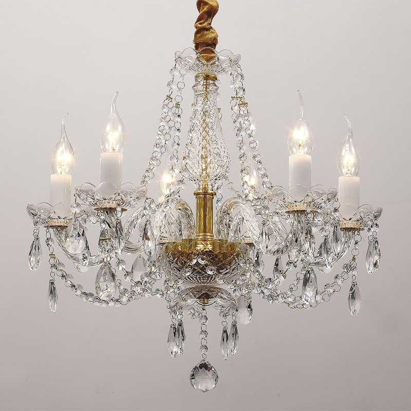 Хрустальная люстра со стеклянными рожками CRYSTAL LAMPS Золотой Прозрачный Хрустальная люстра со стеклянными рожками CRYSTAL LAMPS Золотой Прозрачный в Липецке | Loft Concept