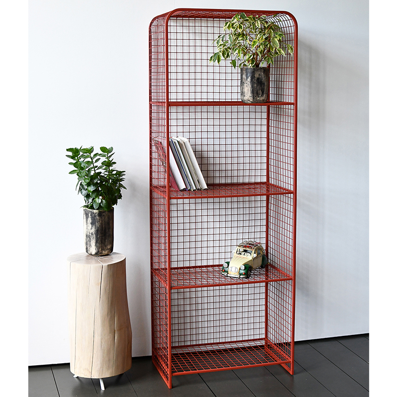 Стеллаж Weir Industrial Metal Rust Rack Красный Стеллаж Weir Industrial Metal Rust Rack Красный в Липецке | Loft Concept