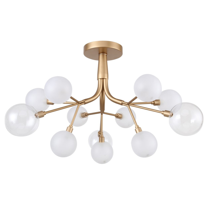 Потолочный Светильник Berries Chandelier White матовое золото Прозрачный Прозрачный белый Потолочный Светильник Berries Chandelier White матовое золото Прозрачный Прозрачный белый в Липецке | Loft Concept