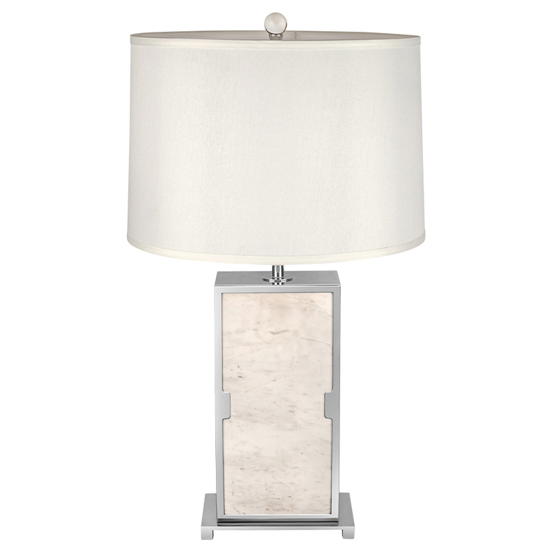 Настольная лампа с абажуром Wilbur Chrome Marble Table Lamp Хром ivory ( слоновая кость ) Настольная лампа с абажуром Wilbur Chrome Marble Table Lamp Хром ivory ( слоновая кость ) в Липецке | Loft Concept
